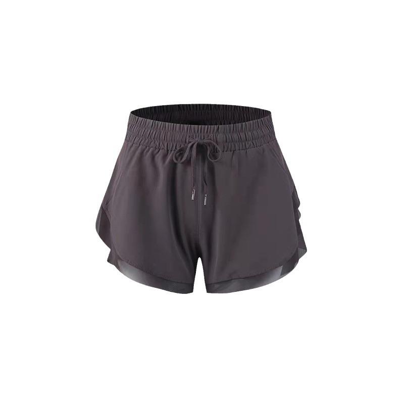 Women's Quick-Dry High Waist Running & Yoga Shorts - Loose, Two-in-One Design, Anti-Exposure.