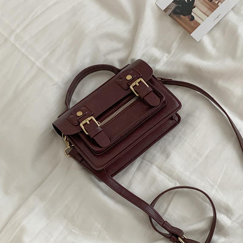 Retro Bag Women'Snewest Trendy Fashion Portable Small Square Bag All-Match Ins Shoulder Messenger Bag