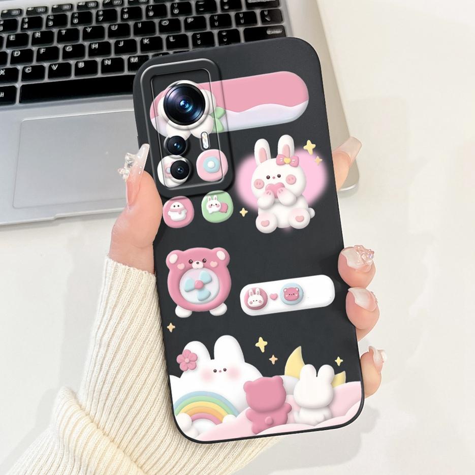 For Xiaomi 12T Pro Case Cute Cartoon Fashion Painted Cover Soft Silicone Phone Case For Xiaomi Mi 12T Pro Mi12T 5G Fundas Bumper