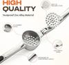 Kitchen Garlic Press Stainless Steel, Premium Rust Proof Dishwasher Safe Garlic Mincer, Durable Garlic Crusher Set with Peeler Brush, Easy To Clean
