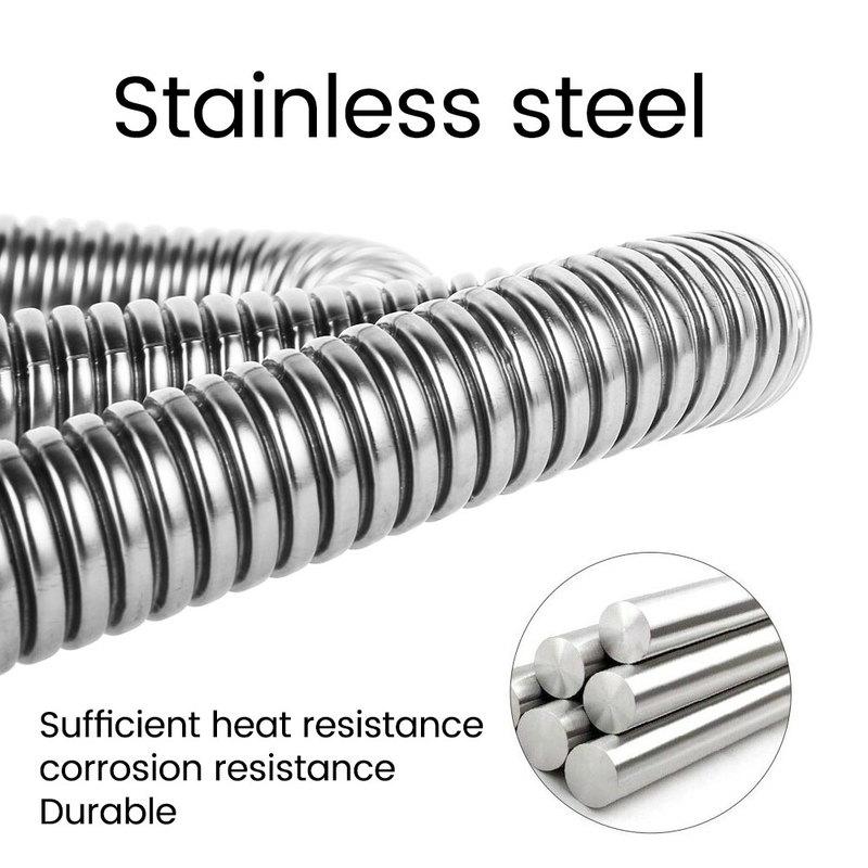 120/150/200CM Air Diesel Parking Heater Stainless Steel Exhaust Pipe Tube Steel Flexible For Gas Vent Hose Car Truck VAN