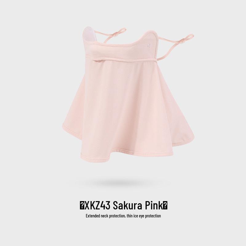 Damen Eis Seide UV-Schutz Gesichtsmaske mit Rouge-Verlauf und Augenwinkelabdeckung - XKZ43