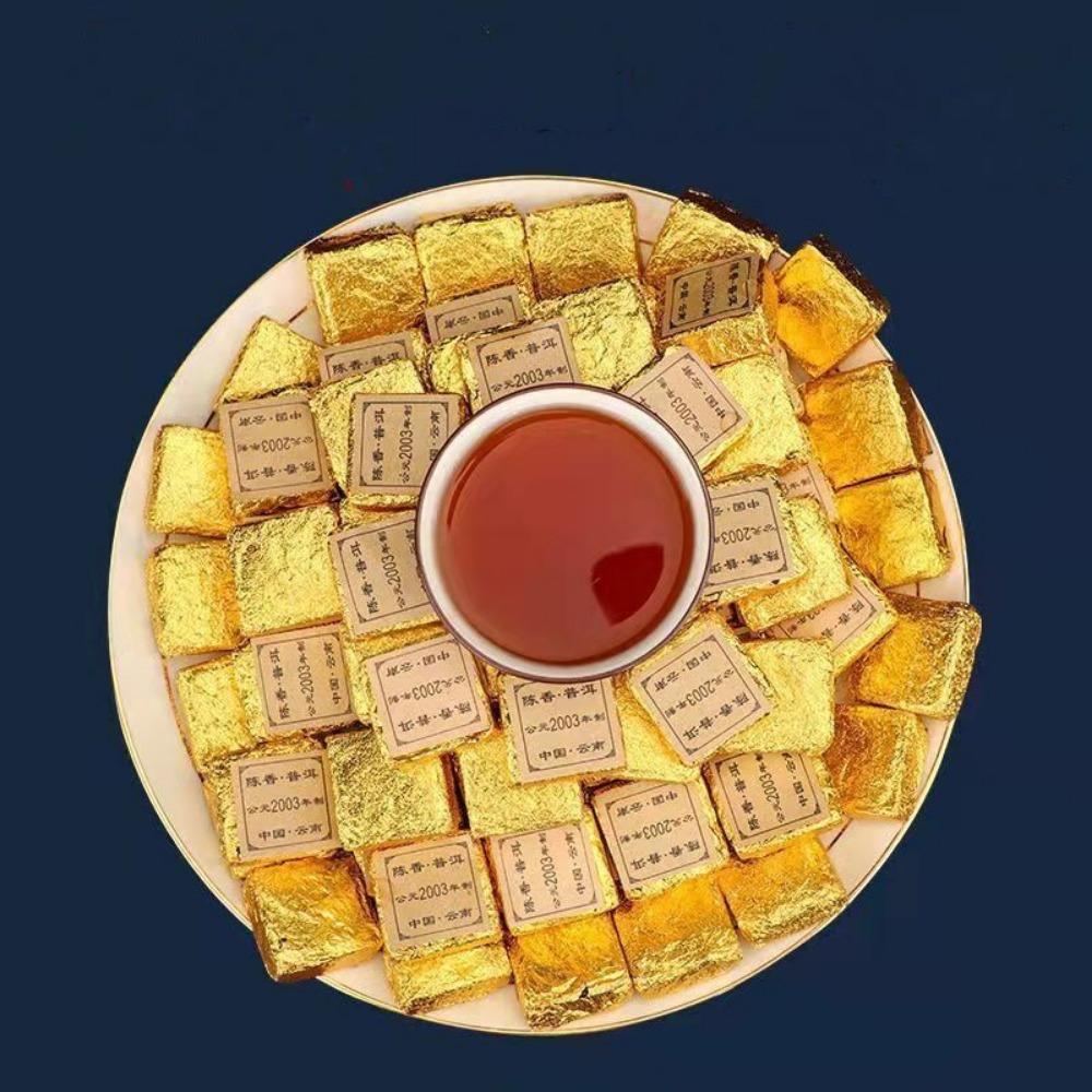 Premium Yunnan Pu-erh Tea Cake Rich Aroma Glutinous Rice Flavor Aged Ripe Tea