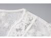 Women's V-Neck Lace Top with 3D Embroidery Design
