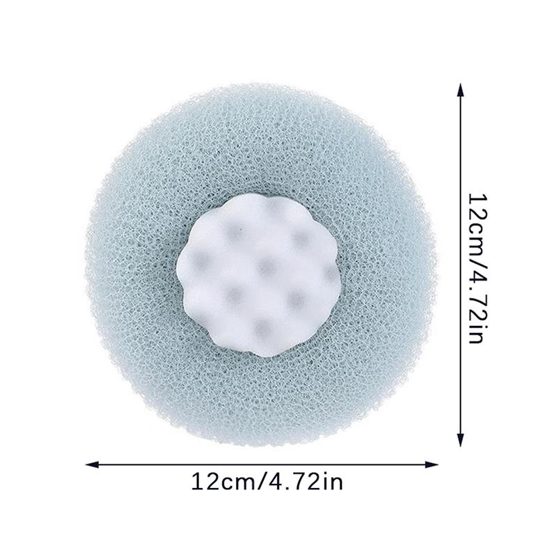 Bath Ball Round Sunflower Shape Shower Ball With Suction Cup And Handle Exfoliation Shower Sponge Bathroom Accessories