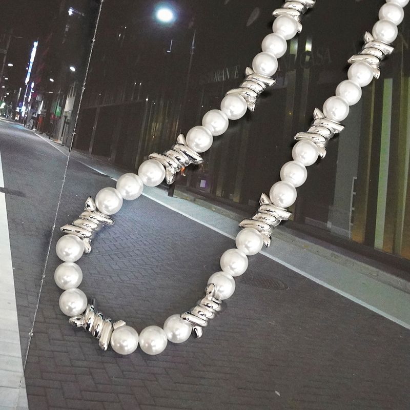 

Kansai Thorns Patchwork Thick Type Small Large Pearl 43cm + extended chain 10cm