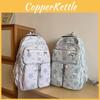 Versatile And Stylish Green Nylon Backpack Featuring Adorable Bear Design For School