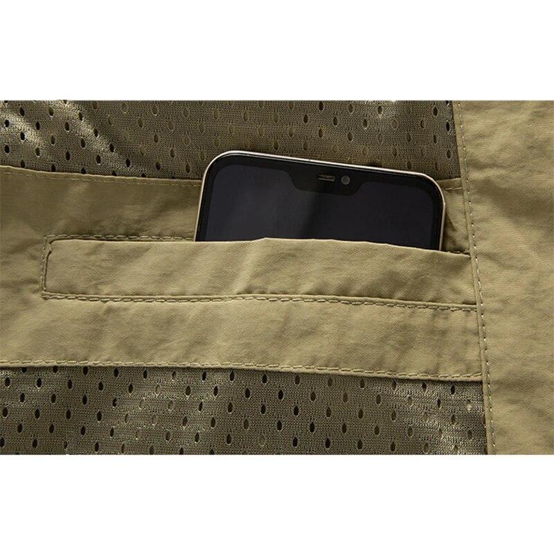 Mens Spring Autumn Outdoor Casual Windproof Baggy Jacket Men Waterproof Detachable Hat Multiple Pockets Trench Coats