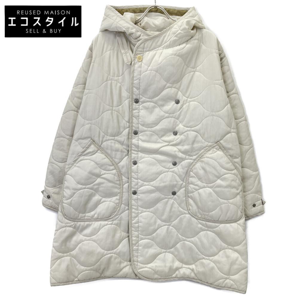 45R 8102023 White Nylon Quilted 908 Yachting Coat Coat 1 IvoryUsed