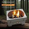 Portable Alcohol Solid Fuel Stove Foldable Metal Camping Stove For Outdoor Hiking Picnic Backpacking Cooking Supplies