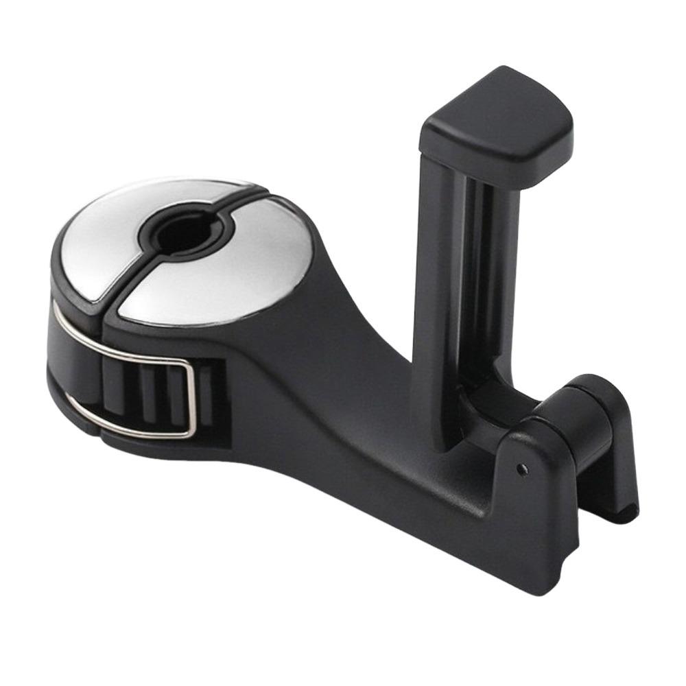 Multi-Function 2 In 1 Car Hook Hidden Lock Buckle Mobile Phone Holder Hanging Storage Adjustable Headrest Hook For Rear Seat