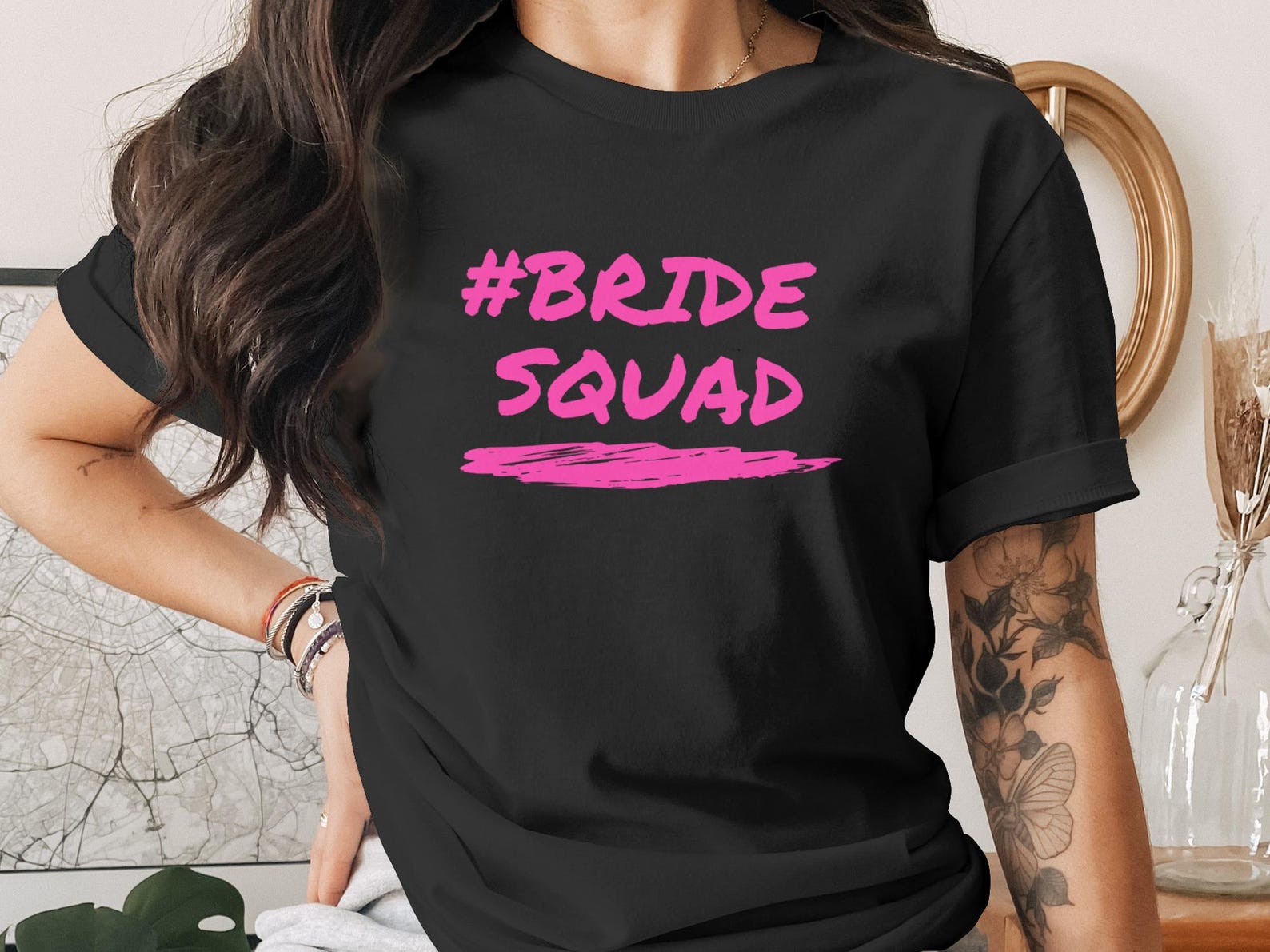 Hashtag Bride Squad T-Shirt | Bachelorette Party, Bridal Shower Matching Tee 4XL