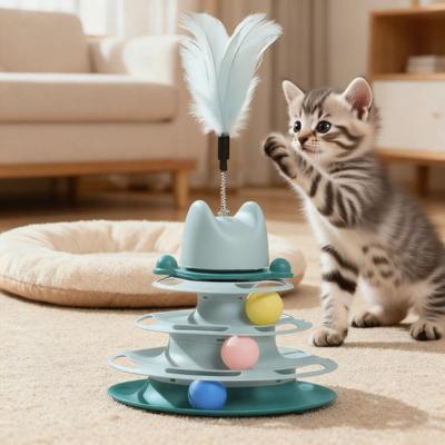 Funny Cat Pet Toy Cat Toys Intelligen Triple Play Disc Cat Toy Balls Ball Toys Pets Pink Blue Green Orange Pet Products