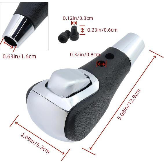 

1 Pcs Car Automatic Shift Knob Plastic Gear Shift Head Suitable for Chevy Aveo 1.6 2010-2016, Silver