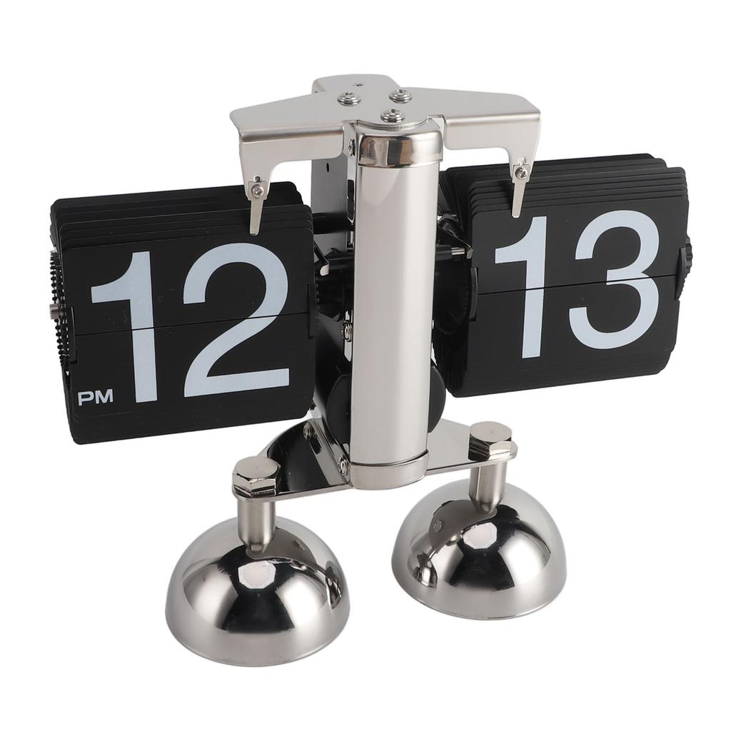 Retro Digital Nedfällbar Klocka Nedfällbar Bordsklocka Mekanisk Batteridriven Hemkontorsdekor 2 Ben