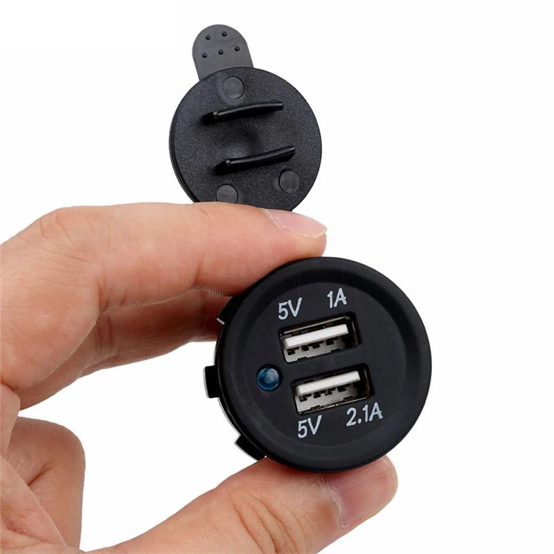 שקע מטען רכב כפול USB 3.1A תקע מתאם טעינה חכם לטלפון נייד עמיד במים לרכב סירה אופנוע