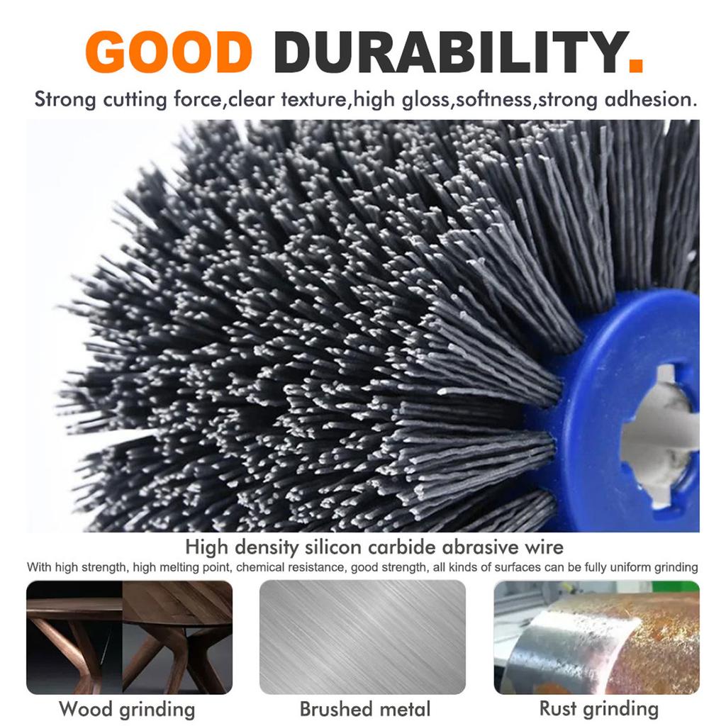 Wire Drawing Polishing Set Angle Grinder To Polisher Accessories Convenient Grip M14 for Stainless Steel Wood Processing