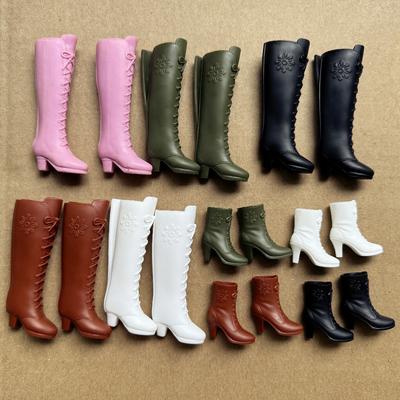 1/6 Doll Shoes Boots Kids DIY Playing Doll Accessories Shoes Pink White Yellow Black Green Doll Decors Girl Collection Toys