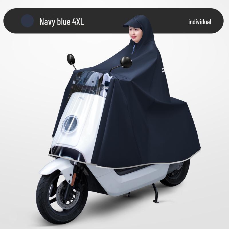 Unisex Electric Car Raincoat: Long, Full-Body, Extra Thick, Waterproof Poncho for Motorcycle Use
