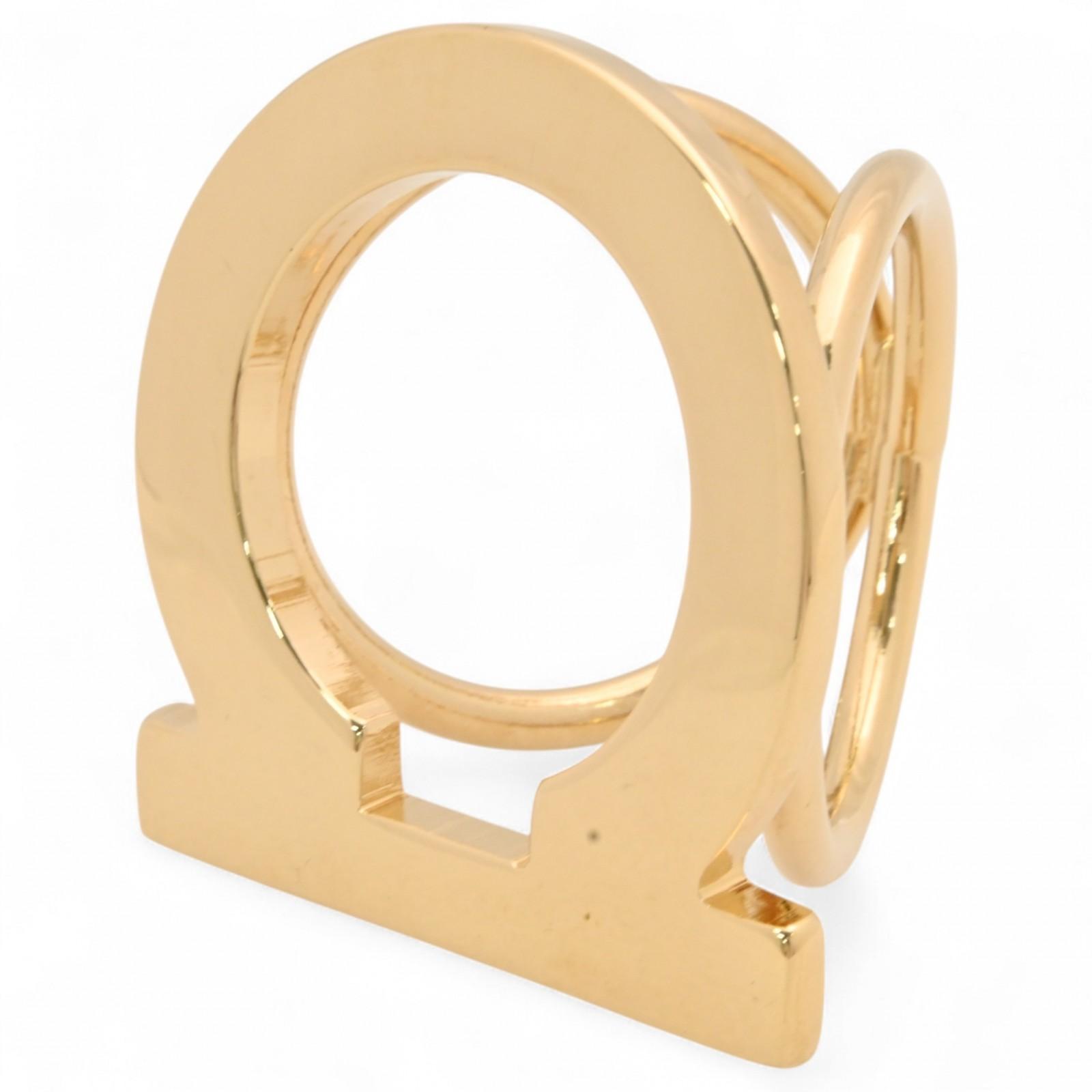 

Auth Salvatore Ferragamo Gancini Scarf Ring sf5503tm