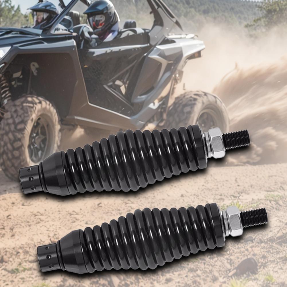 2 LED Quick Release Antenna Kit Quick Release LED Spiral Whip Light Spiral Whip Light Mounting Base Fit for UTV ATV Boat Offroad nero