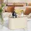 European Oval Leather Pen & Makeup Brush Holder