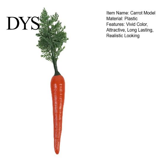 Fake Carrot Model Realistic Looking Highly Simulated Green Leaves Design Smooth Surface Artificial Vegetable Multipurpose Easter Toy Craft Photography