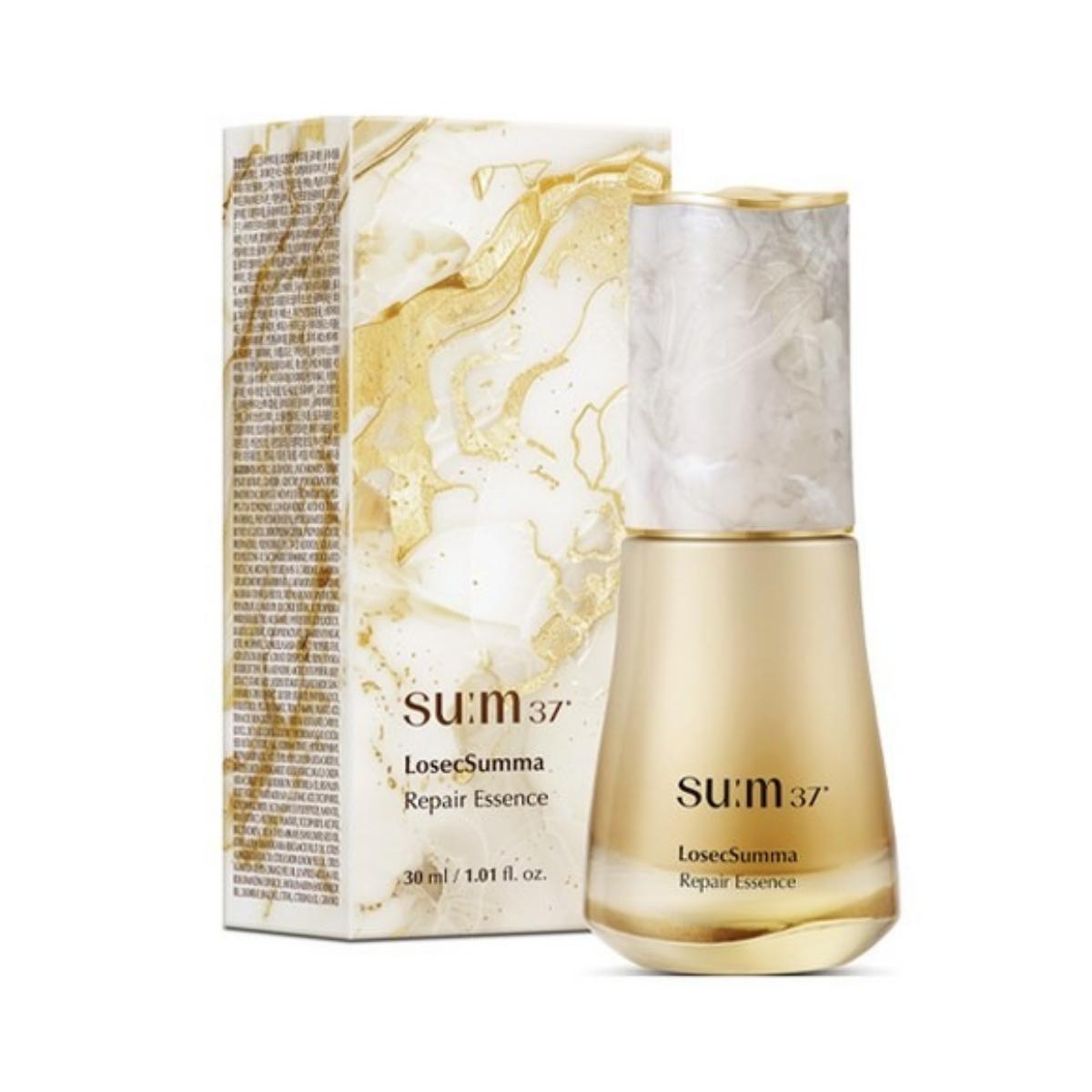 SU:M37 LosecSumma Repair Essence 30ml - Premium Fermented Anti-Aging Serum & Skin Barrier Firming Treatment
