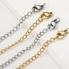 No Fade 10pcs 5pcs Stainless Steel Extension Chain Extended Connector Ball Tail Chain for Bracelet Necklace Jewelry Making DIY