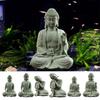 Sandstone Buddha Fish Tank Decoration Meditation Buddha Craft Buddha Zen Sculpture Micro Landscape Fish Tank Statue