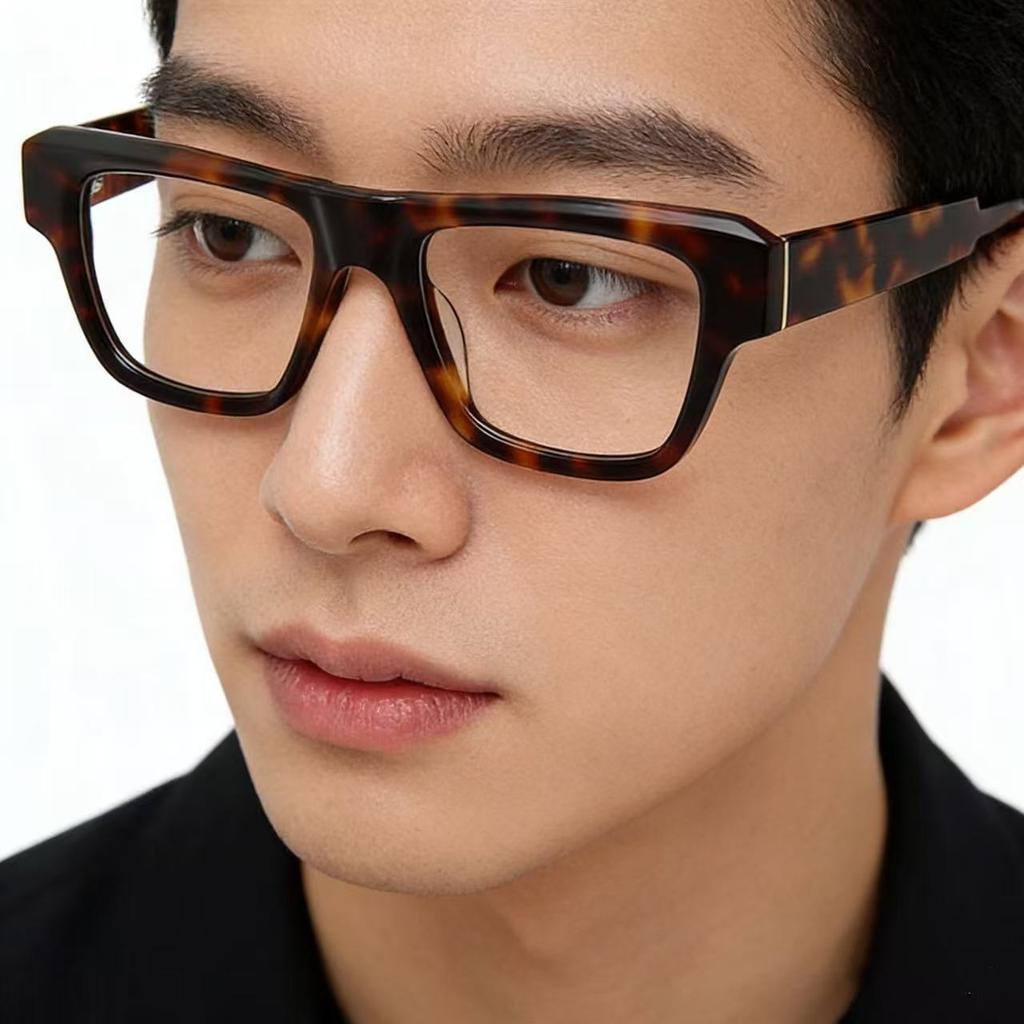 Men's Acetate Glass Frame for Man High-Quality Brand Design Fashion Optical Eyeglasses Frame Women's Decorative Glasses