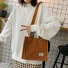 Women's Fashion Corduroy Tote Bag Lightweight Crossbody Style Holds Daily Essentials Ideal for School Work Shopping