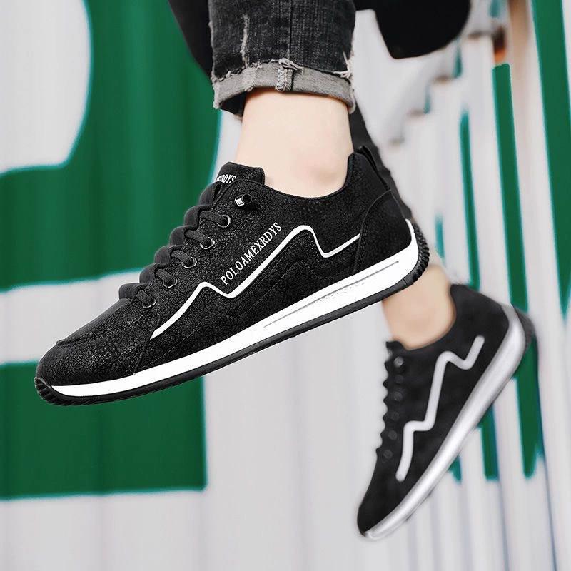 Men's Leather Casual Shoes Stylish Designer Mens Quality Sports Shoes Outdoor Comfortable Slip-on Vulcanized Shoes  Zapatos