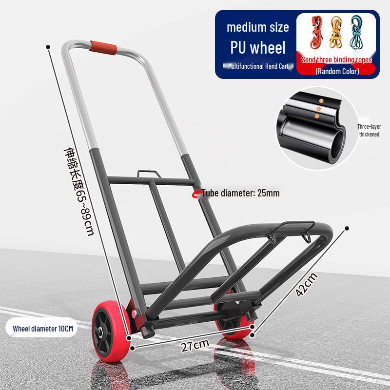 Foldable Hand Cart Trolley for Groceries, Luggage, and Express Delivery
