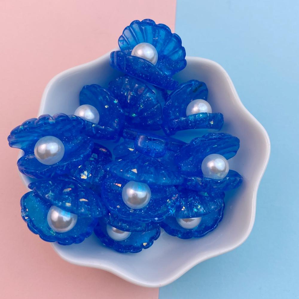 

10Pcs New Cute Resin Shiny Open Shell Series Flat Back Parts Embellishments For Hair Bows Accessories