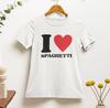 I Love Spaghetti T-Shirt: Funny Italian Food Tee