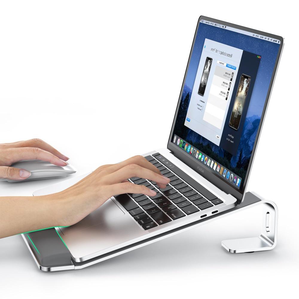 Professional Acrylic Laptop Stand with Wrist Support Transparent Laptop Riser Non-slip Portable Tablet Stand For Typing/Reading