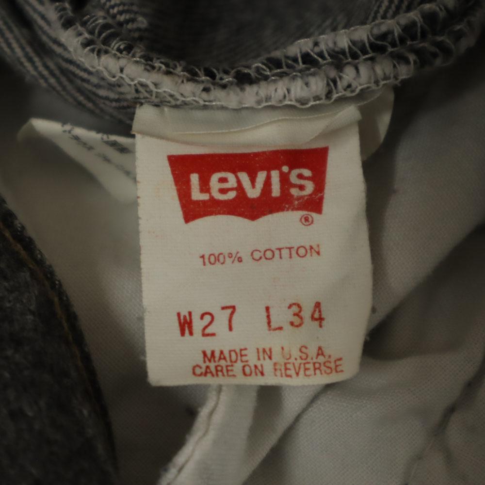 Levi's 90s Made in USA 501 Old Dyed Black Straight denim pants Women Used