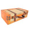13.46x7.87x4.33in Vintage Suitcase Wooden Trunk Portable Decorative Luggage Suitcase for Home Item