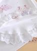 New Kids' Cute Cartoon Lace T-Shirt - Korean Style, Short-Sleeve, Round Neck, Stylish Summer Top
