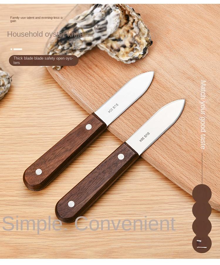 Japanese 304 Stainless Steel Oyster Knife with Scallop Opener, Used for Seafood Shells, Can Directly Open Oysters