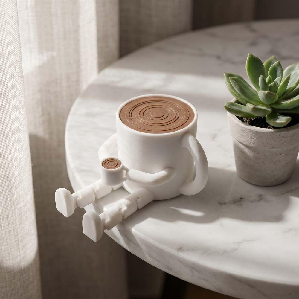 Mocha pot Coffee cup Ornament Funny Home Decorations Coffee Bean Ornaments Office