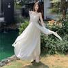 Holiday style design suspender dress for women's 2026 summer new waist and thin temperament long skirt