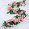 2.4m Enredadera de Flores de Rosa de Seda Artificial en Floración Hiedra Decoración para el Hogar y Bodas