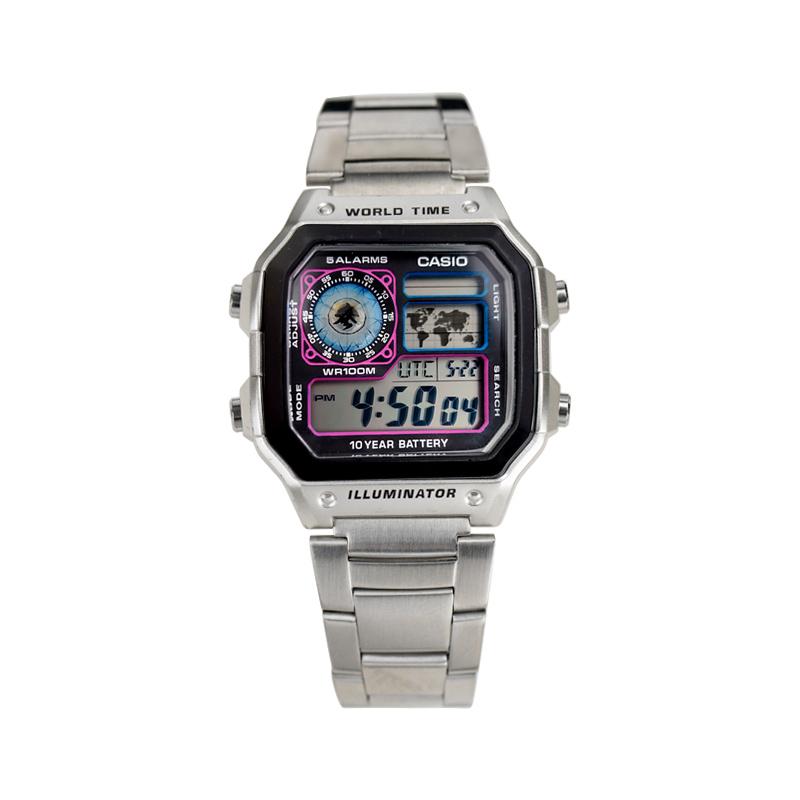 CASIO Customized watch modified series simple sports waterproof retro electronic movement Steel Strap same AE-1200(WEN-GaiZhuang-YiWoZuoShangXianSan)