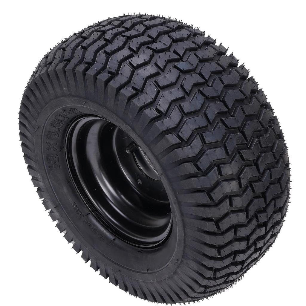 13X6.50 6 Tire with Rim 6PR Rubber Enhanced Traction All Terrain Tire for ATV UTV Go Kart Golf Cart Or Garden Lawn