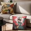Cartoon O-Über dem G-Garten W-Wandkissenbezug Heimdekoration Kissenbezug Geeignet für Schlafzimmer Auto Büro Sofa