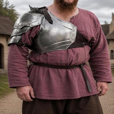 Medieval Steel Shoulder Armor Pauldron Viking Warrior Shoulder Guard for LARP, Cosplay, Reenactment Knight Costume