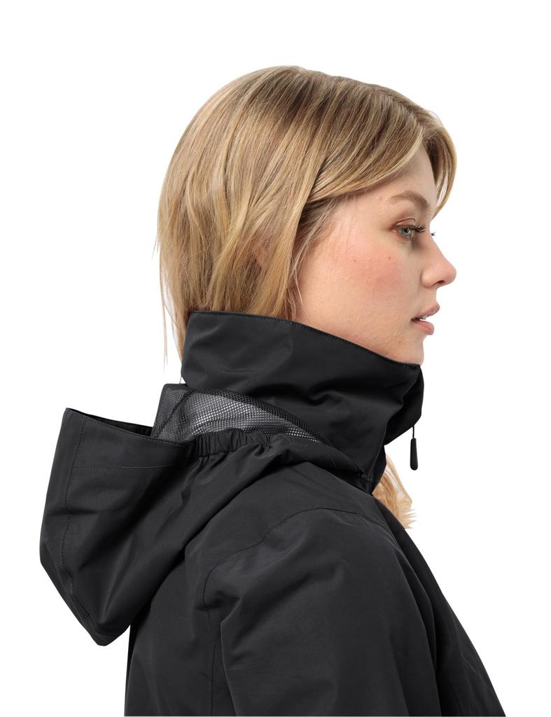 Mountain Parka 1111202 STORMY POINT 2L JKT W Black [Jack Wolfskin] Women's Water-Repellent (TEXASHIELD CORE Windproof) [ / ] High-performance