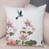 Super Soft Soft Plush Watercolor Lovely Birds Flower Robin Tit Finch Goldfinch Sparrow Berries Tufted Cushion Cover Pillow Case